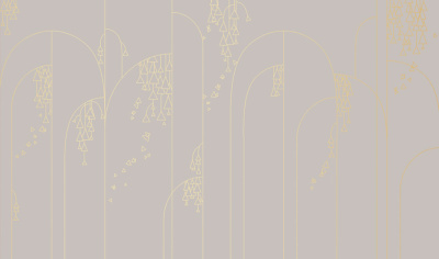 Фреска на флизелиновой основе с покрытием водно-дисперсионной краской. Роспись изображения выполняется золотым, серебрянным или платиновым пигментами