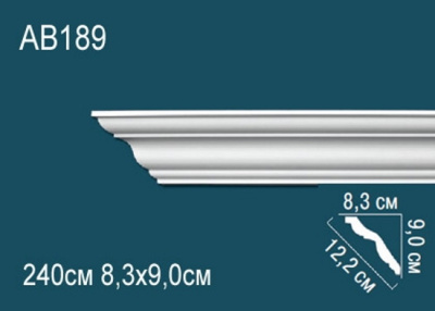 Карниз AB189, можно использовать для скрытой подсветки