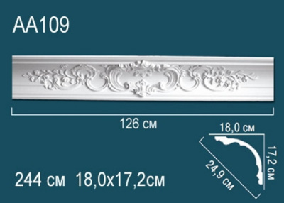 Карниз AA109, можно использовать для скрытого освещения