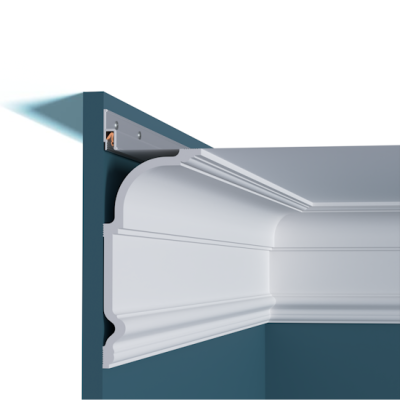 Карниз P193, можно использовать для скрытой подсветки