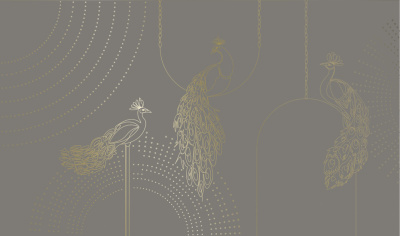 Фреска на флизелиновой основе с покрытием водно-дисперсионной краской. Роспись изображения выполняется золотым, серебрянным или платиновым пигментами