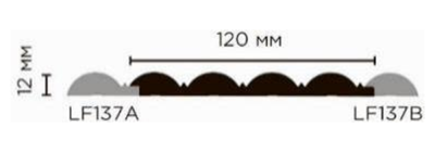 Финишный молдинг LF137A NP для стеновых панелей