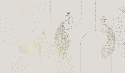 Фреска на флизелиновой основе с покрытием водно-дисперсионной краской. Роспись изображения выполняется золотым, серебрянным или платиновым пигментами