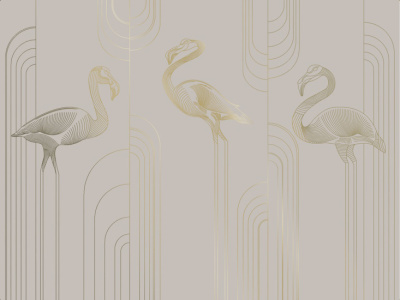 Фреска на флизелиновой основе с покрытием водно-дисперсионной краской. Роспись изображения выполняется золотым, серебрянным или платиновым пигментами