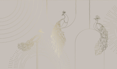 Фреска на флизелиновой основе с покрытием водно-дисперсионной краской. Роспись изображения выполняется золотым, серебрянным или платиновым пигментами