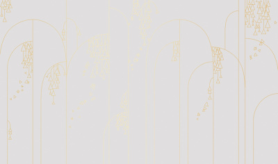 Фреска на флизелиновой основе с покрытием водно-дисперсионной краской. Роспись изображения выполняется золотым, серебрянным или платиновым пигментами