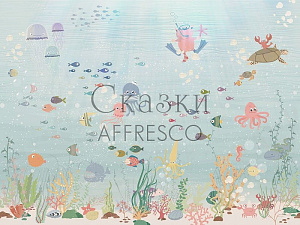Affresco Сказки Affresco ZK639-COL3 для детской голубой