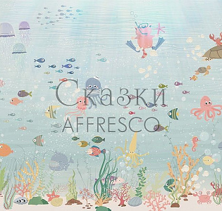 Affresco Сказки Affresco ZK639-COL3 для детской голубой