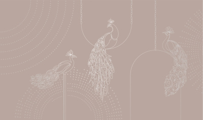 Фреска на флизелиновой основе с покрытием водно-дисперсионной краской. Роспись изображения выполняется золотым, серебрянным или платиновым пигментами