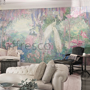 Affresco Exclusive AB307-COL4 для спальни для гостиной для загородного дома для комнаты розовый разноцветный