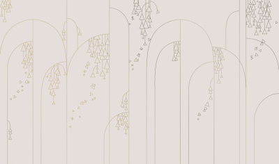 Фреска на флизелиновой основе с покрытием водно-дисперсионной краской. Роспись изображения выполняется золотым, серебрянным или платиновым пигментами