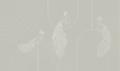 Фреска на флизелиновой основе с покрытием водно-дисперсионной краской. Роспись изображения выполняется золотым, серебрянным или платиновым пигментами