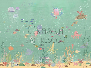 Affresco Сказки Affresco ZK639-COL1 для детской зеленый