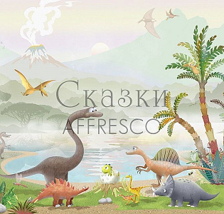 Affresco Сказки Affresco AH618-COL1 для детской голубой зеленый