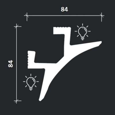 Карниз 6.50.230 для скрытого освещения