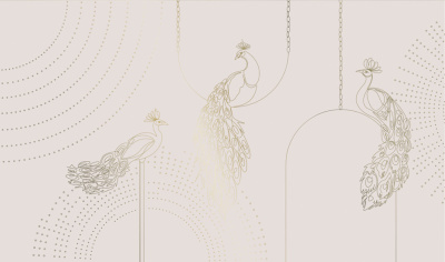 Фреска на флизелиновой основе с покрытием водно-дисперсионной краской. Роспись изображения выполняется золотым, серебрянным или платиновым пигментами