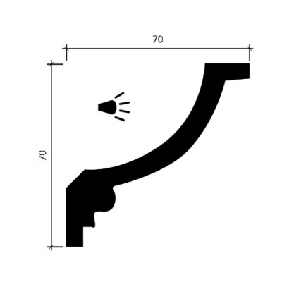 Карниз 1.50.208 гибкий для скрытого освещения