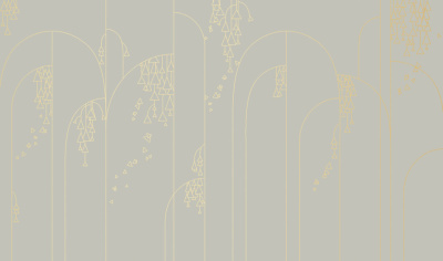 Фреска на флизелиновой основе с покрытием водно-дисперсионной краской. Роспись изображения выполняется золотым, серебрянным или платиновым пигментами