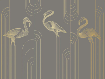 Фреска на флизелиновой основе с покрытием водно-дисперсионной краской. Роспись изображения выполняется золотым, серебрянным или платиновым пигментами