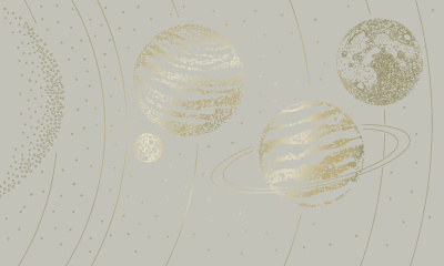 Фреска на флизелиновой основе с покрытием водно-дисперсионной краской. Роспись изображения выполняется золотым, серебрянным или платиновым пигментами