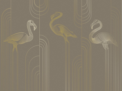 Фреска на флизелиновой основе с покрытием водно-дисперсионной краской. Роспись изображения выполняется золотым, серебрянным или платиновым пигментами