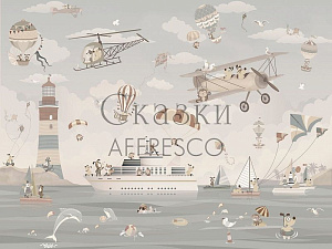 Affresco Сказки Affresco ZK640-COL2 для детской бежевый кофейный капучино