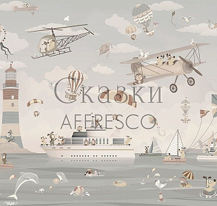 Affresco Сказки Affresco ZK640-COL2 для детской бежевый кофейный капучино
