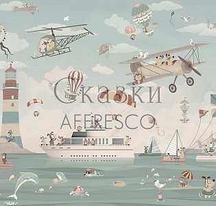 Affresco Сказки Affresco ZK640-COL3 для детской бежевый серый