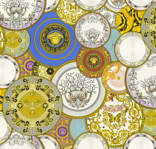 A.S. Creation Versace Best 34901-1 для кухни для спальни для гостиной для кабинета для загородного дома для комнаты для прихожей горчичный разноцветный