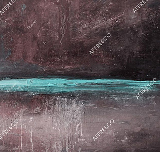 Affresco Fine Art RE803-COL4 для спальни для гостиной для кабинета для комнаты коричневый бордовый бирюзовый