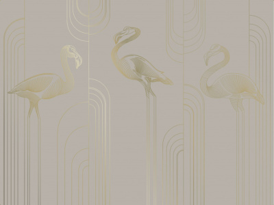 Фреска на флизелиновой основе с покрытием водно-дисперсионной краской. Роспись изображения выполняется золотым, серебрянным или платиновым пигментами