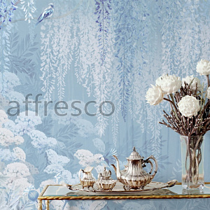 Affresco Exclusive AB310-COL6 для спальни для гостиной для загородного дома для комнаты белый голубой