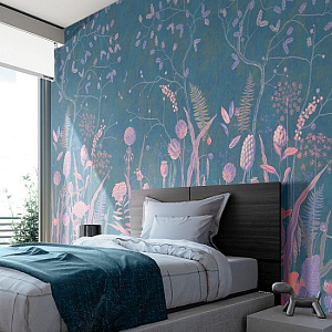 Affresco Dream Forest NR26-COL3 для спальни для гостиной для загородного дома для комнаты розовый синий