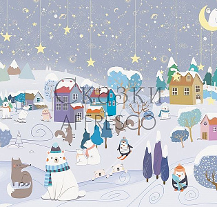 Affresco Сказки Affresco ZK608-COL3 для детской сиреневый