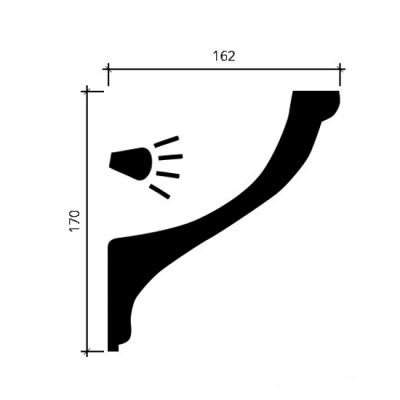 Карниз 1.50.222 для скрытого освещения