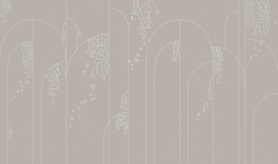 Фреска на флизелиновой основе с покрытием водно-дисперсионной краской. Роспись изображения выполняется золотым, серебрянным или платиновым пигментами