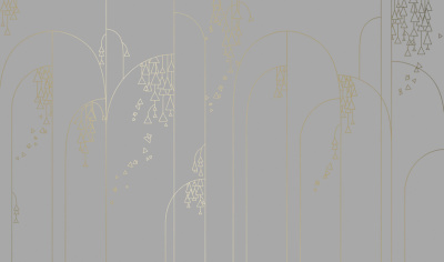 Фреска на флизелиновой основе с покрытием водно-дисперсионной краской. Роспись изображения выполняется золотым, серебрянным или платиновым пигментами