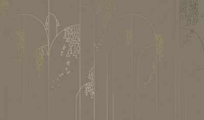 Фреска на флизелиновой основе с покрытием водно-дисперсионной краской. Роспись изображения выполняется золотым, серебрянным или платиновым пигментами