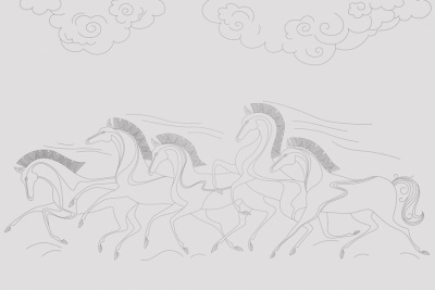 Фреска на флизелиновой основе с покрытием водно-дисперсионной краской. Роспись изображения выполняется золотым, серебрянным или платиновым пигментами