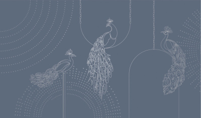 Фреска на флизелиновой основе с покрытием водно-дисперсионной краской. Роспись изображения выполняется золотым, серебрянным или платиновым пигментами