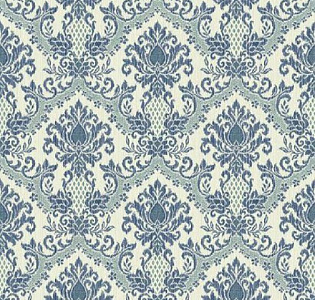 York Waverly Small Prints WP2419 для спальни для гостиной для кабинета для загородного дома для комнаты голубой