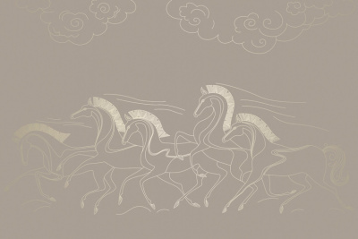 Фреска на флизелиновой основе с покрытием водно-дисперсионной краской. Роспись изображения выполняется золотым, серебрянным или платиновым пигментами