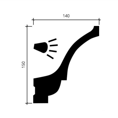 Карниз 1.50.221 для скрытого освещения