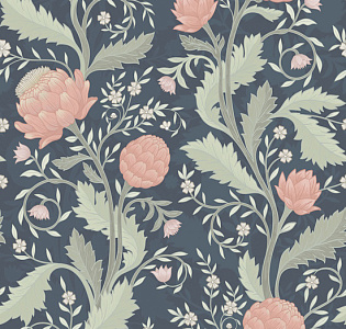 Ortograf Бесшовные обои и фрески ECO 35847_ortograf для спальни для гостиной для загородного дома для комнаты синий