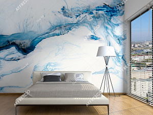 Affresco Fine Art RE805-COL1 для гостиной для кабинета для комнаты белый синий