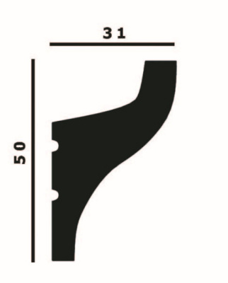 Карниз P95, можно использовать для скрытой подсветки