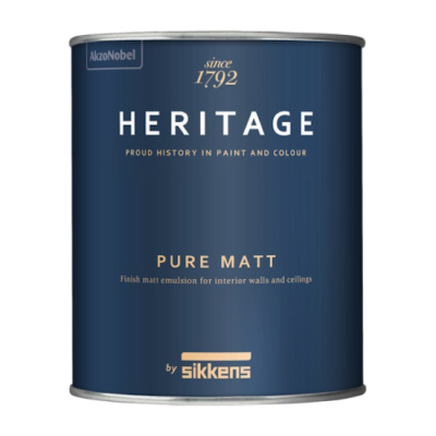 Heritage Pure Matt (матовая 5% интерьерная краска для стен и потолков, моющаяся)