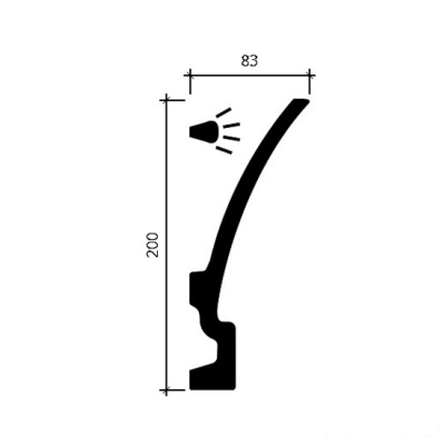 Карниз 1.50.622 для скрытого освещения