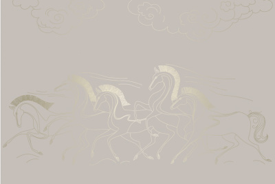 Фреска на флизелиновой основе с покрытием водно-дисперсионной краской. Роспись изображения выполняется золотым, серебрянным или платиновым пигментами