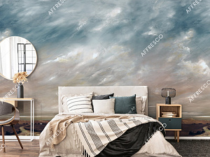 Affresco Fine Art RE800-COL4 для кабинета для комнаты для прихожей коричневый синий